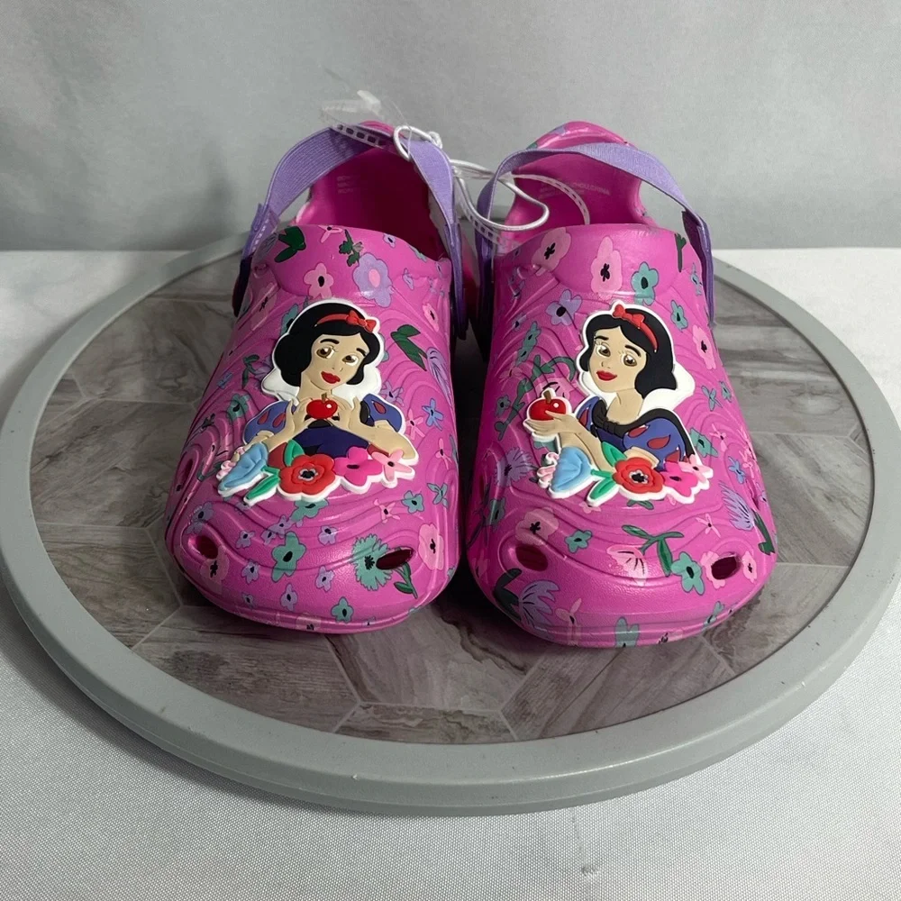 Disney Princess Snow White Pink Floral Clogs Shoes Size 11/12 Toddler NWT